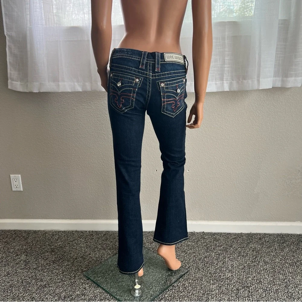 ROCK REVIVAL Alivia Dark Blue Jeans - Picture 13 of 14